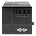 Tripp Lite Power Cube Surge Protector, 3 AC Outlets/6 USB-A Ports, 6 ft Cord, 540 J, Black (TLP366CUBEUS)