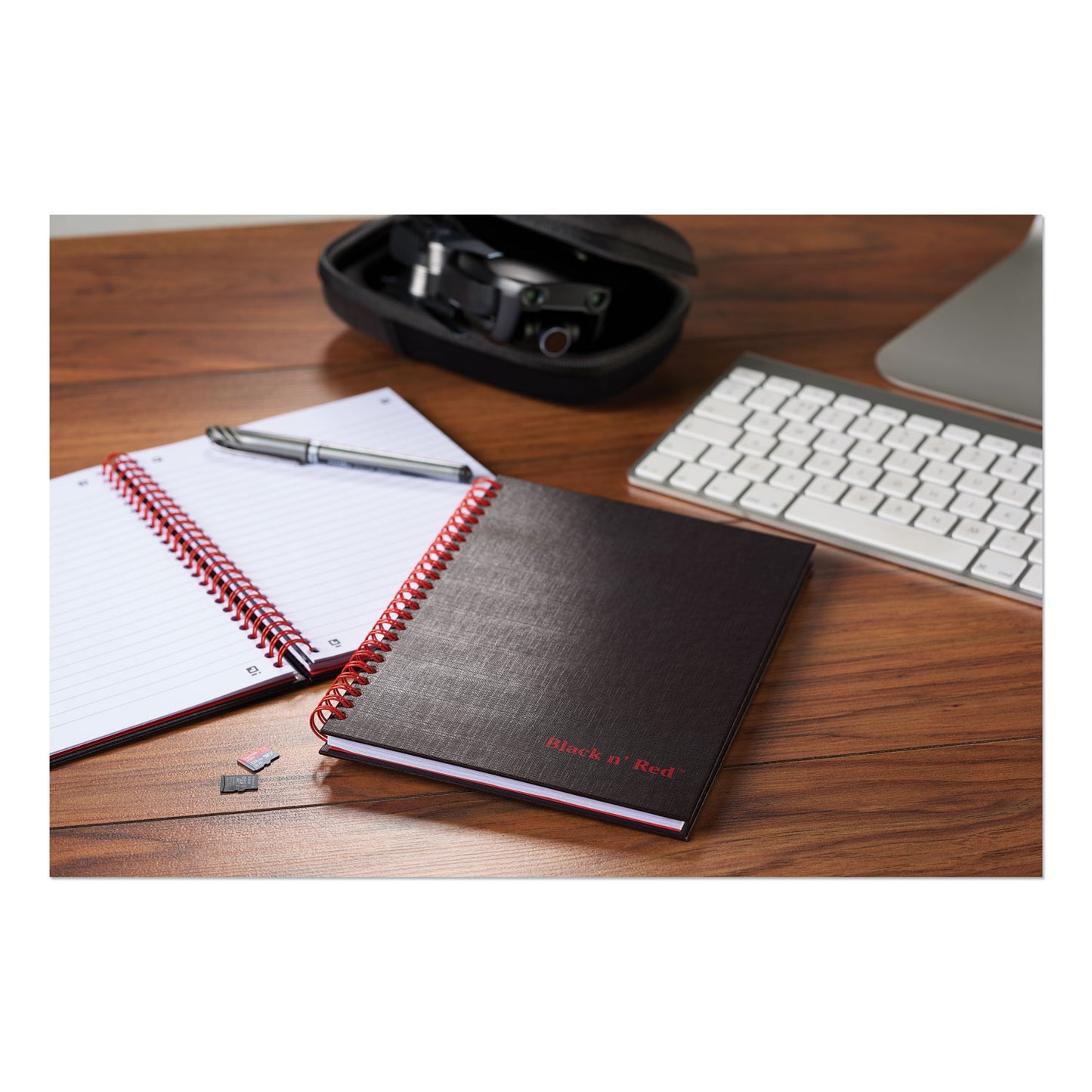  Red Hardcover Twinwire Notebooks, SCRIBZEE Compatible, 1-Subject, Wide/Legal Rule, Black Cover, (70) 11 x 8.5 Sheets (K67030)