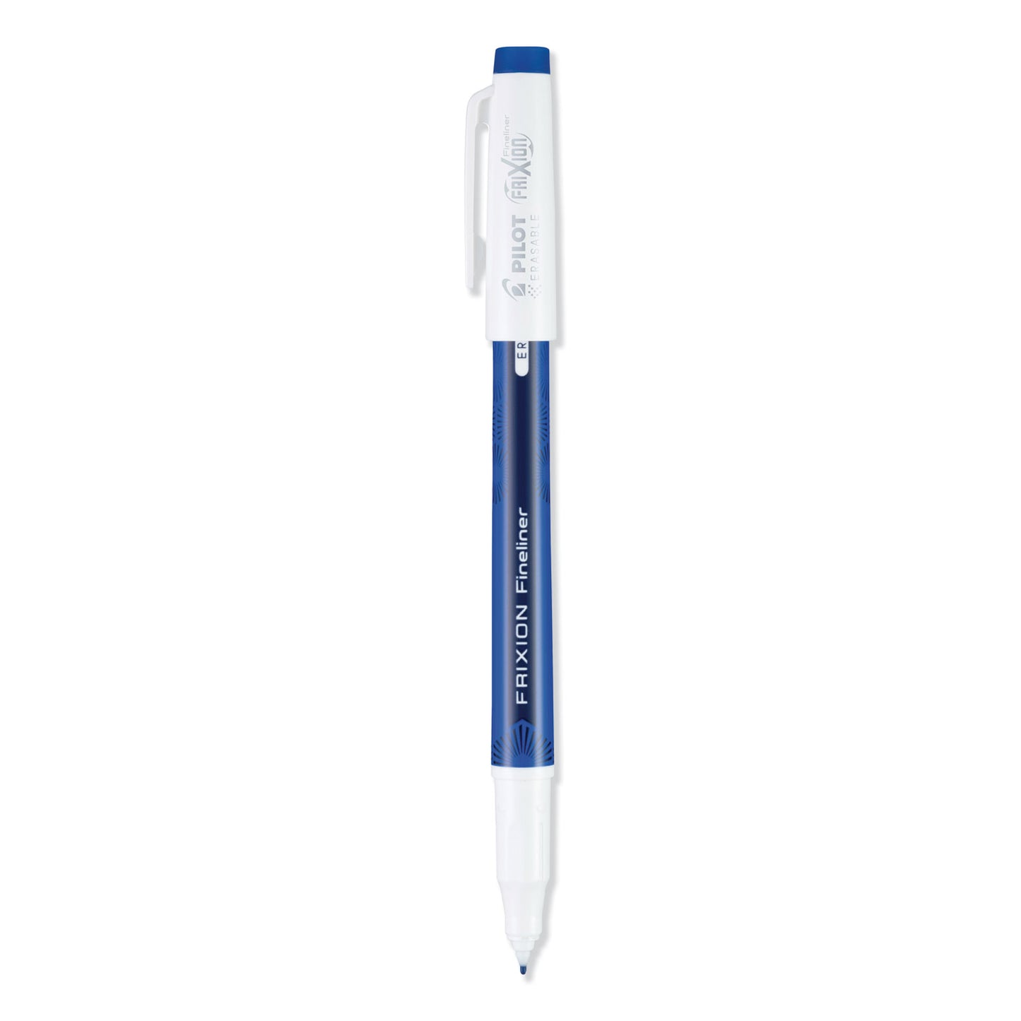 Pilot FriXion Fineliner Erasable Porous Point Pen, Stick, Fine 0.6 mm, Blue Ink, Blue/White Barrel, Dozen (11467)