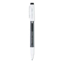 Pilot FriXion Fineliner Erasable Porous Point Pen, Stick, Fine 0.6 mm, Black Ink, Black/White Barrel, Dozen (11485)