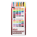 Sharpie Permanent Markers Ultimate Collection, Assorted Tip Sizes/Types, Assorted Colors, 45/Pack (2011580)