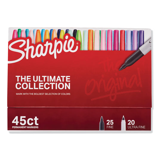 Sharpie Permanent Markers Ultimate Collection, Assorted Tip Sizes/Types, Assorted Colors, 45/Pack (2011580)