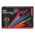 BIC Intensity Chisel Tip Permanent Marker Value Pack, Broad Chisel Tip, Black, 36/Pack (GPMM36BK)
