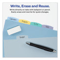 Avery Write and Erase Big Tab Durable Plastic Dividers, 3-Hole Punched, 5-Tab, 11 x 8.5, Assorted, 1 Set (16170)