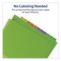 Avery Durable Preprinted Plastic Tab Dividers, 12-Tab, Jan. to Dec., 11 x 8.5, Assorted, 1 Set (11331)
