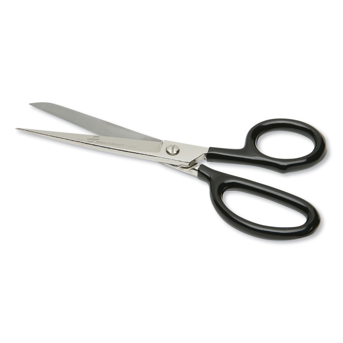 AbilityOne 5110002939199 SKILCRAFT Straight Trimmer's Shears, 7" Long, 3" Cut Length, Straight Black Handle