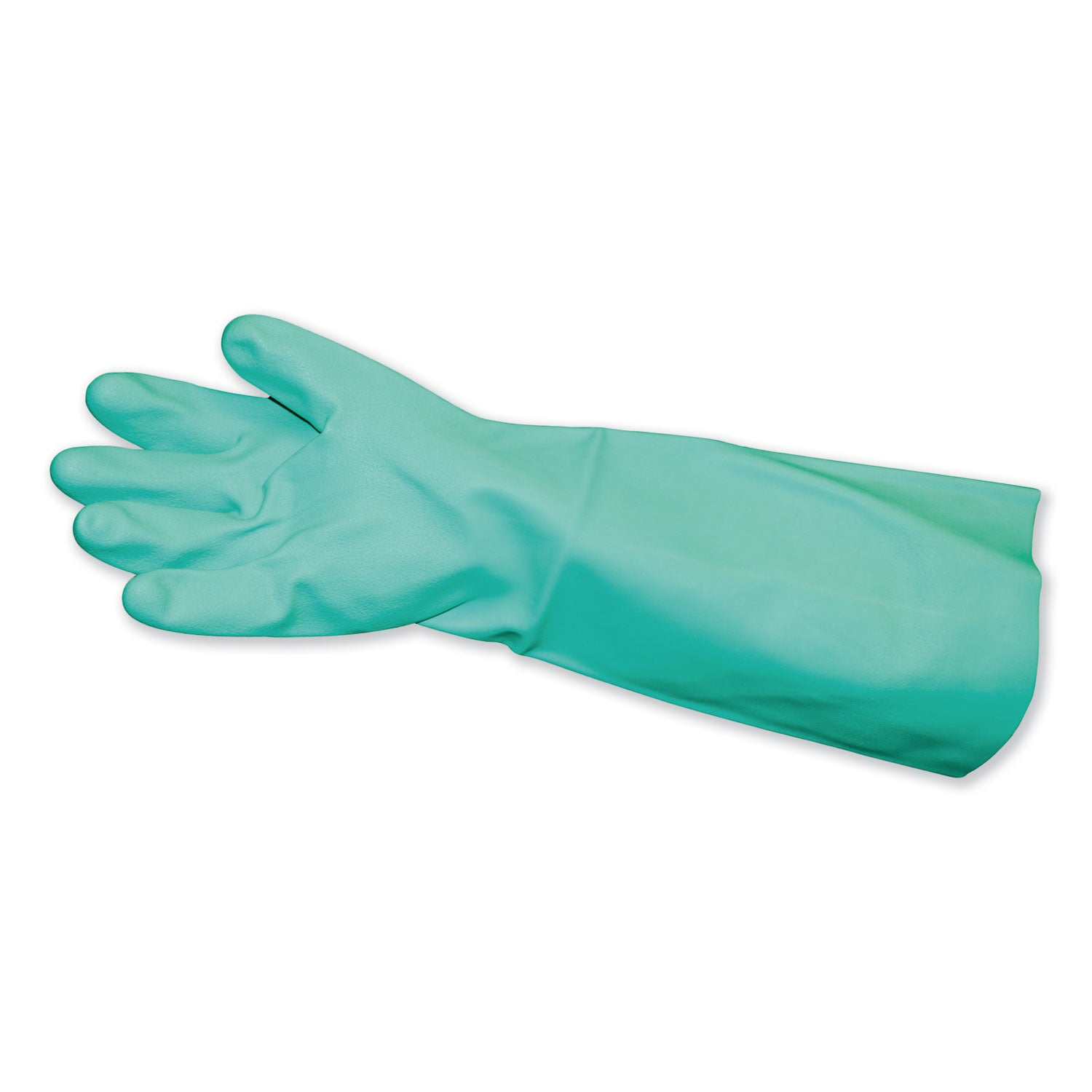 Impact Long-Sleeve Unlined Nitrile Gloves, Powder-Free, Green, Medium, 12 Pair/Carton (8225M)