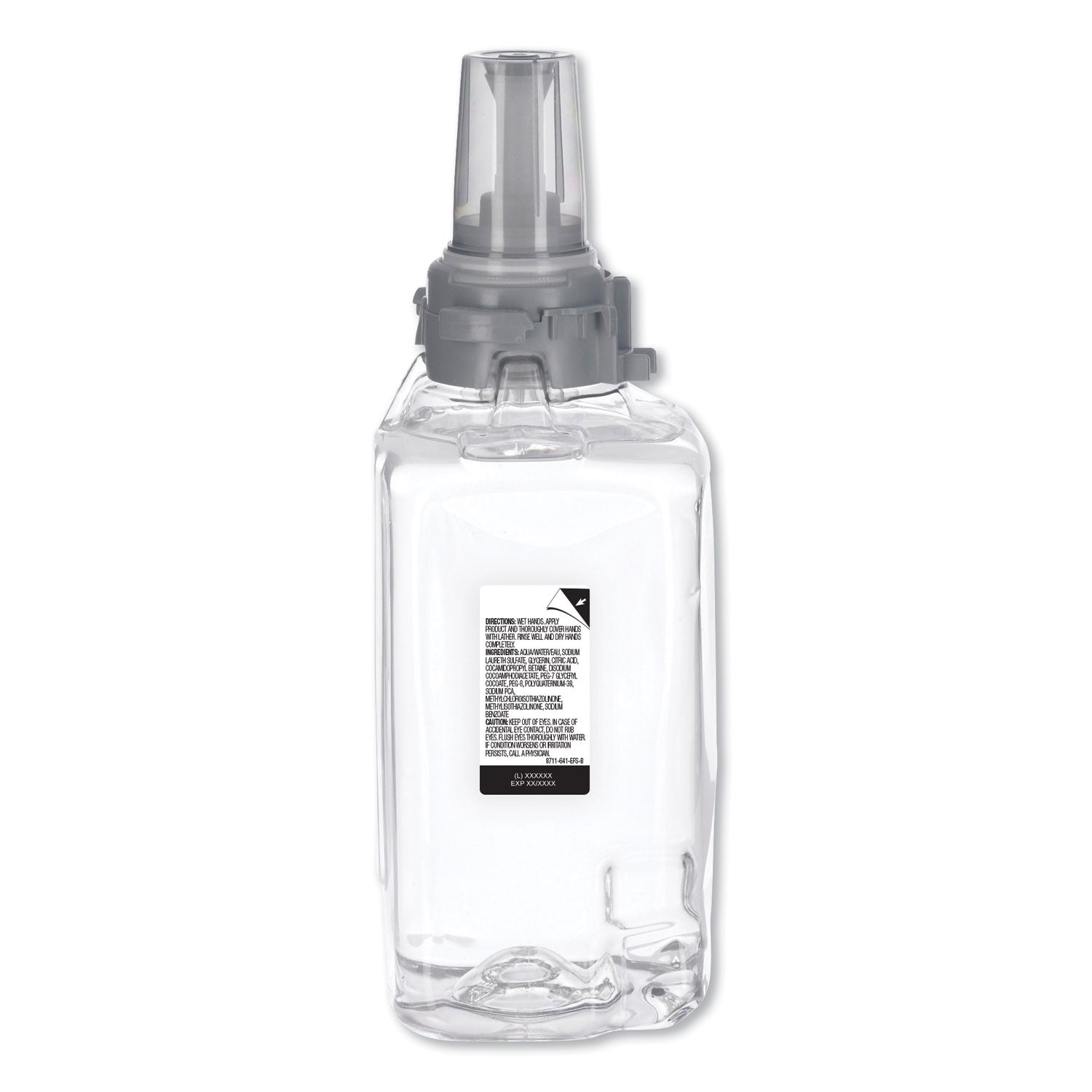 GOJO Clear and Mild Foam Handwash Refill, For ADX-12 Dispenser, Fragrance-Free, 1,250 mL, 3/Carton (881103)