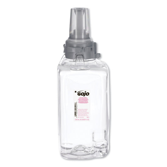GOJO Clear and Mild Foam Handwash Refill, For ADX-12 Dispenser, Fragrance-Free, 1,250 mL, 3/Carton (881103)