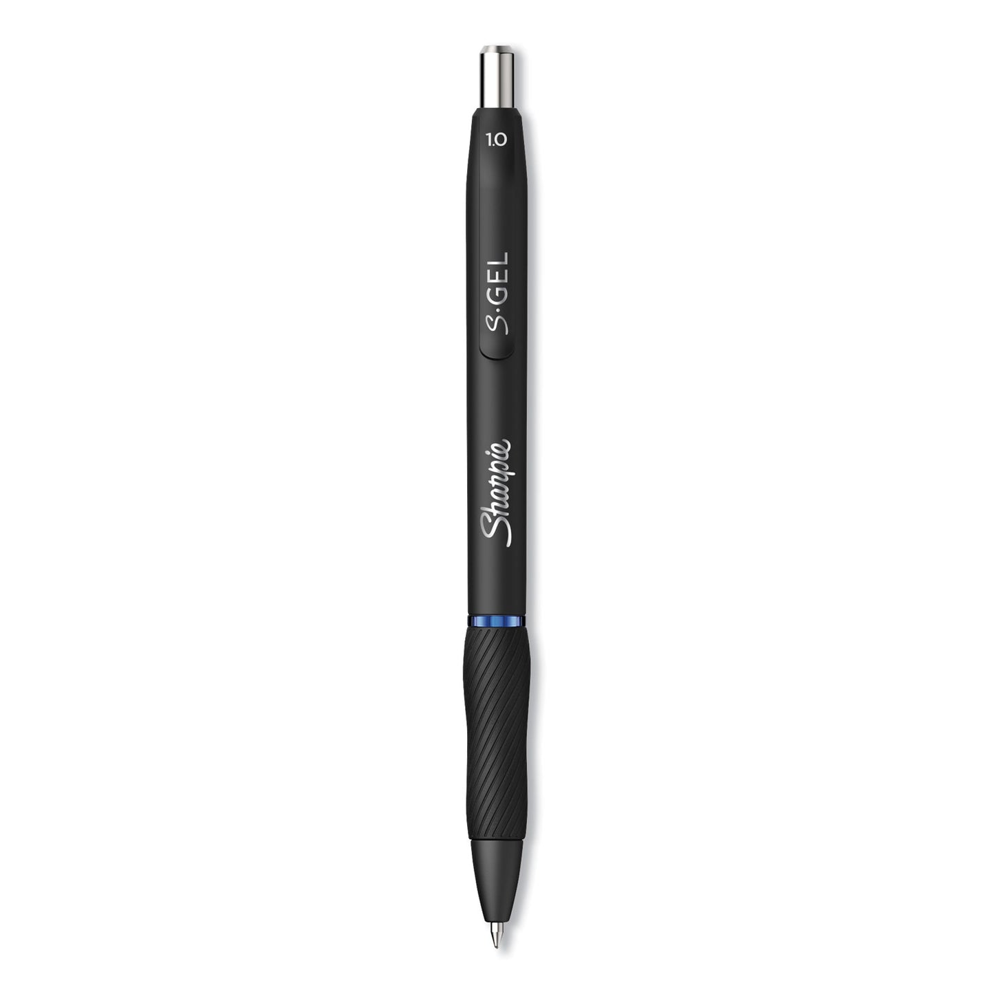 Sharpie S-Gel High-Performance Gel Pen, Retractable, Bold 1 mm, Blue Ink, Black Barrel, Dozen (2096187)