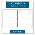 Cambridge Wirebound Guided Meeting Notes Notebook, 1-Subject, Meeting-Minutes/Notes Format, Dark Gray Cover, (80) 11 x 8.25 Sheets (06132)