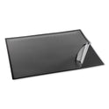 Artistic Desk Pad with Transparent Lift-Top Overlay and Antimicrobial Protection, 22" x 17", Black Pad, Transparent Frost Overlay (41700S)