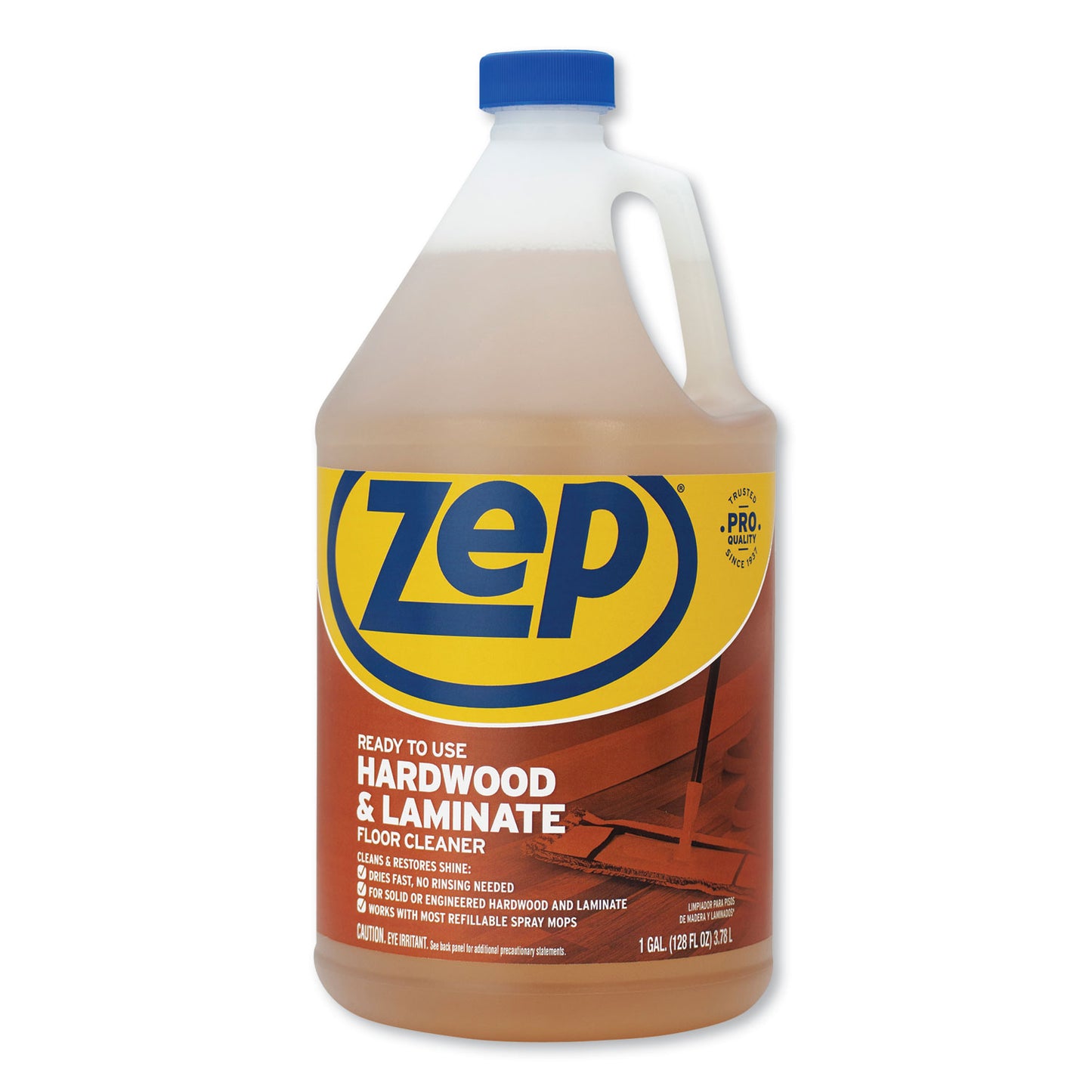 Zep Commercial Hardwood and Laminate Cleaner, 1 gal Bottle (ZUHLF128EA)