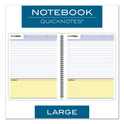 Cambridge Wirebound Guided QuickNotes Notebook, 1-Subject, List-Management Format, Dark Gray Cover, (80) 11 x 8.5 Sheets (06066)