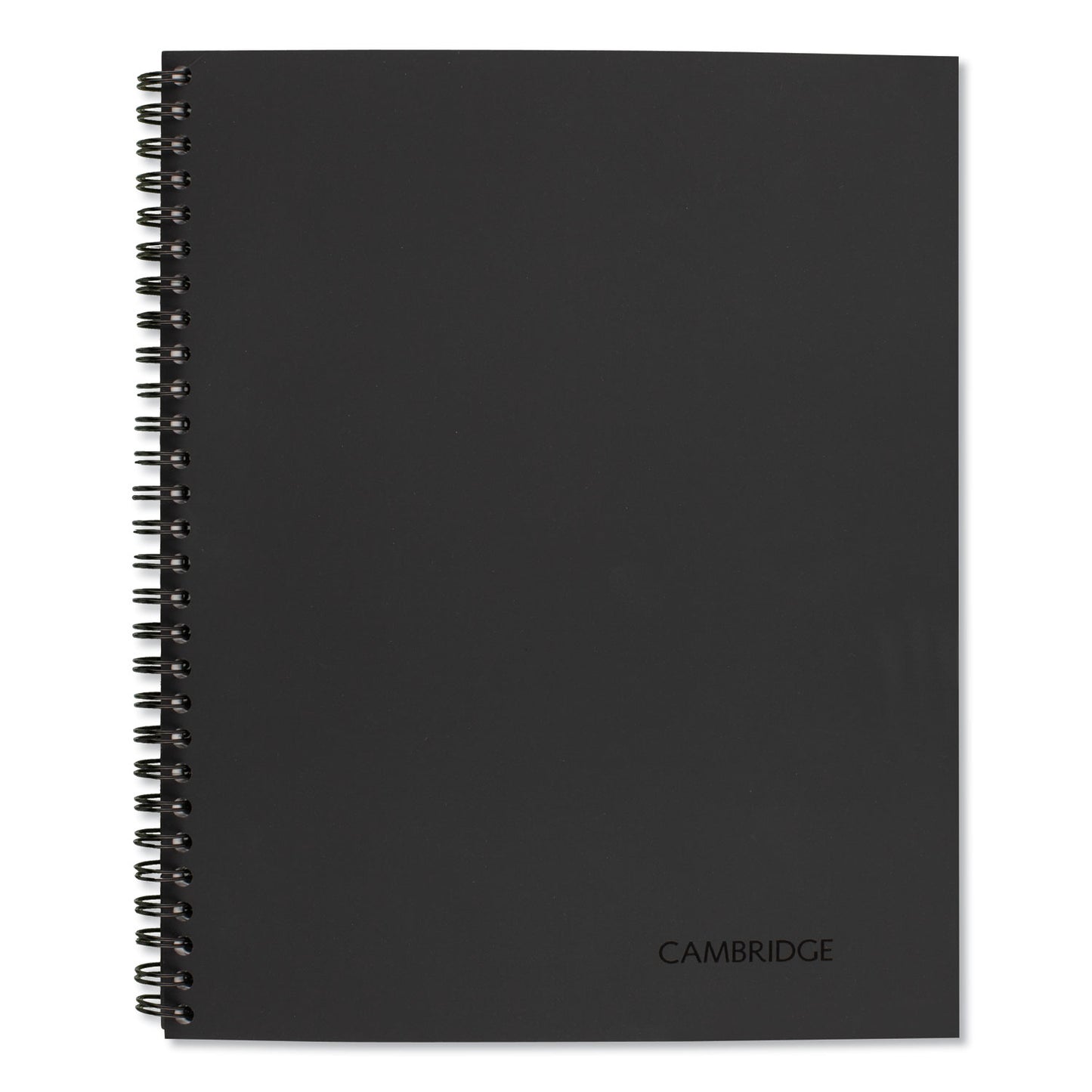 Cambridge Wirebound Guided Meeting Notes Notebook, 1-Subject, Meeting-Minutes/Notes Format, Dark Gray Cover, (80) 11 x 8.25 Sheets (06132)