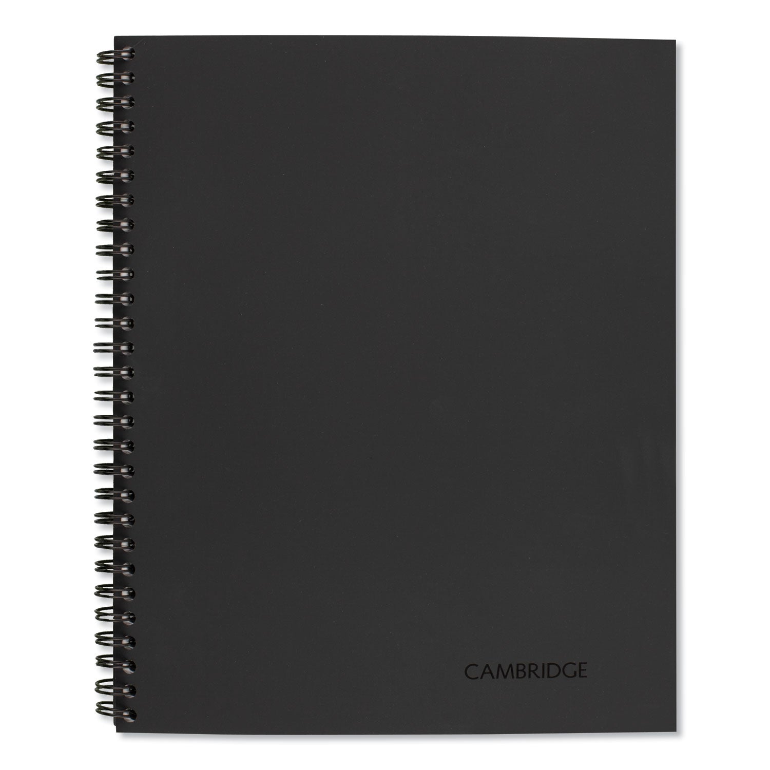 Cambridge Wirebound Guided Meeting Notes Notebook, 1-Subject, Meeting-Minutes/Notes Format, Dark Gray Cover, (80) 11 x 8.25 Sheets (06132)