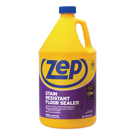 Zep Commercial Stain Resistant Floor Sealer, 1 gal Bottle (ZUFSLR128EA)