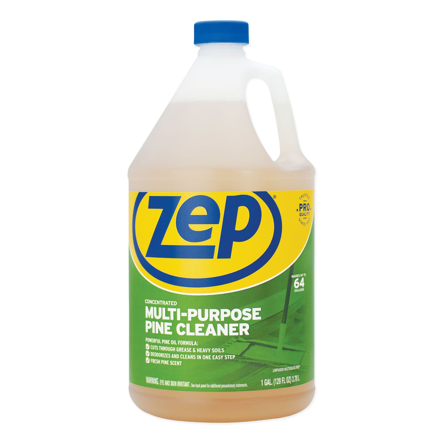 Zep Commercial Multi-Purpose Cleaner, Pine Scent, 1 gal Bottle (ZUMPP128EA)