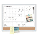 U Brands 4N1 Magnetic Dry Erase Combo Board, 23 x 17, Tan/White Surface, Silver Aluminum Frame (3890U0001)