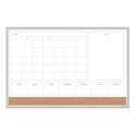 U Brands 4N1 Magnetic Dry Erase Combo Board, 35 x 23, Tan/White Surface, Silver Aluminum Frame (3891U0001)