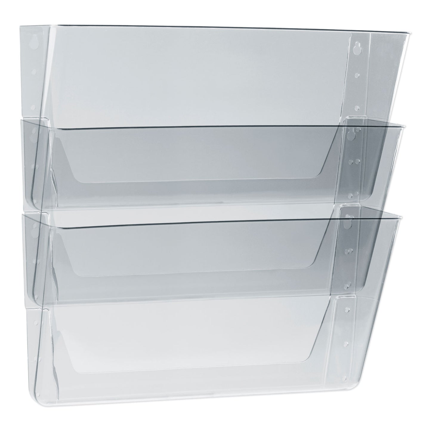 Storex Wall File, 3 Sections, Legal Size 16" x 4" x 14", Clear, 3/Set (70229U06C)