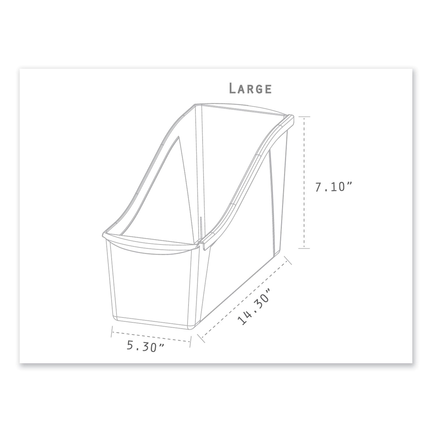 Storex Interlocking Book Bins with Clear Label Pouches, 4.75" x 12.63" x 7", Assorted Colors, 5/Pack (70105U06C)