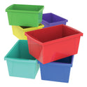 Storex Storage Bins, 5.5 gal, 10.63 x 15.63 x 8, Randomly Assorted Colors (61515U06C)