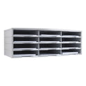 Storex Literature Organizer, 12 Compartments, 10.63 x 13.3 x 31.4, Gray (61601U01C)