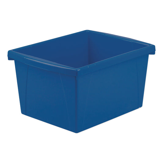 Storex Storage Bins, 4 gal, 10 x 12.63 x 7.75, Randomly Assorted Colors (61514U06C)