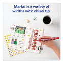 Avery MARKS A LOT Large Desk-Style Permanent Marker, Broad Chisel Tip, Red, Dozen (8887) (08887)