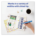 Avery MARKS A LOT Regular Desk-Style Permanent Marker, Broad Chisel Tip, Blue, Dozen (7886) (07886)