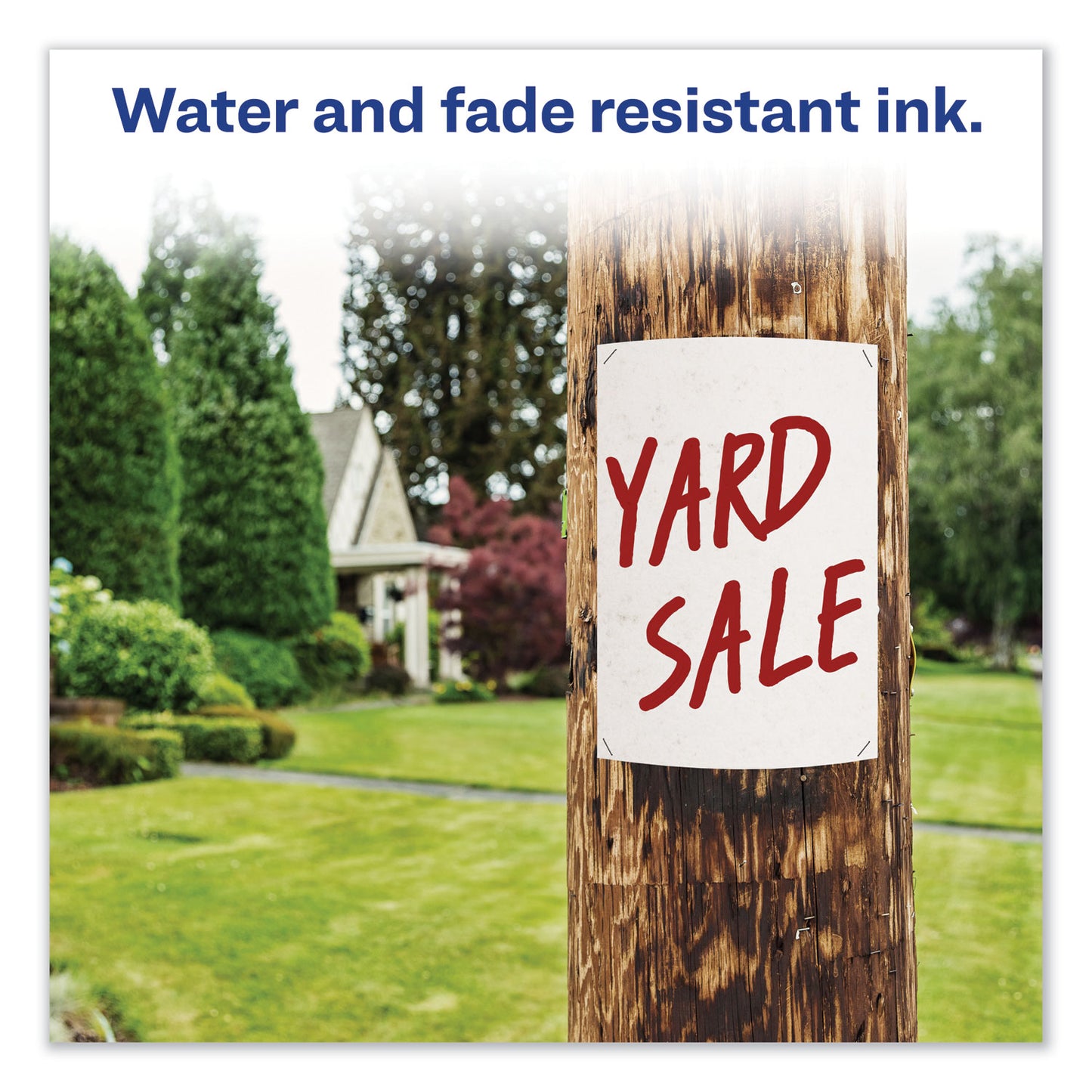 Avery MARKS A LOT Extra-Large Desk-Style Permanent Marker, Extra-Broad Chisel Tip, Red (24147)