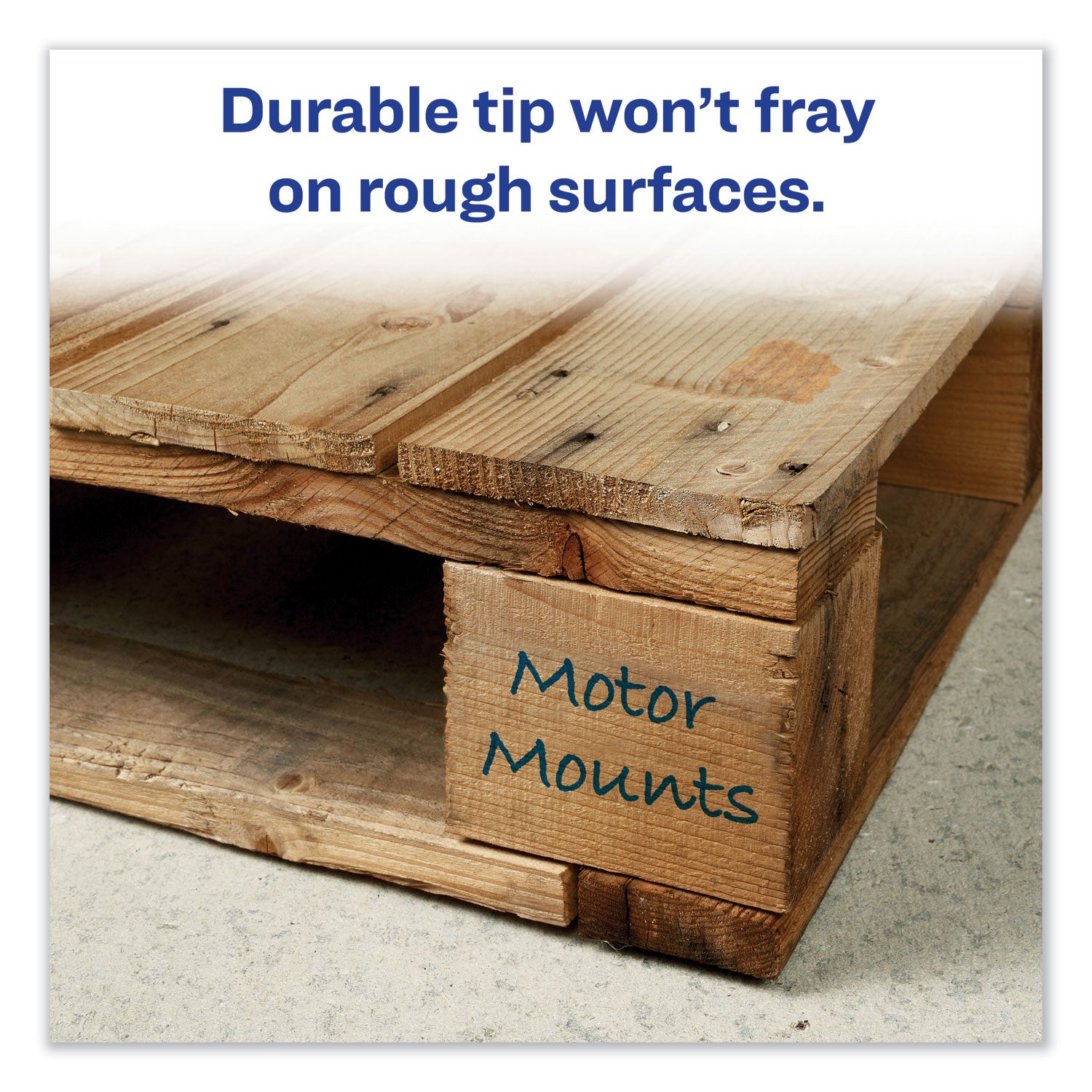 Avery MARKS A LOT Large Desk-Style Permanent Marker, Broad Chisel Tip, Blue, Dozen (8886) (08886)