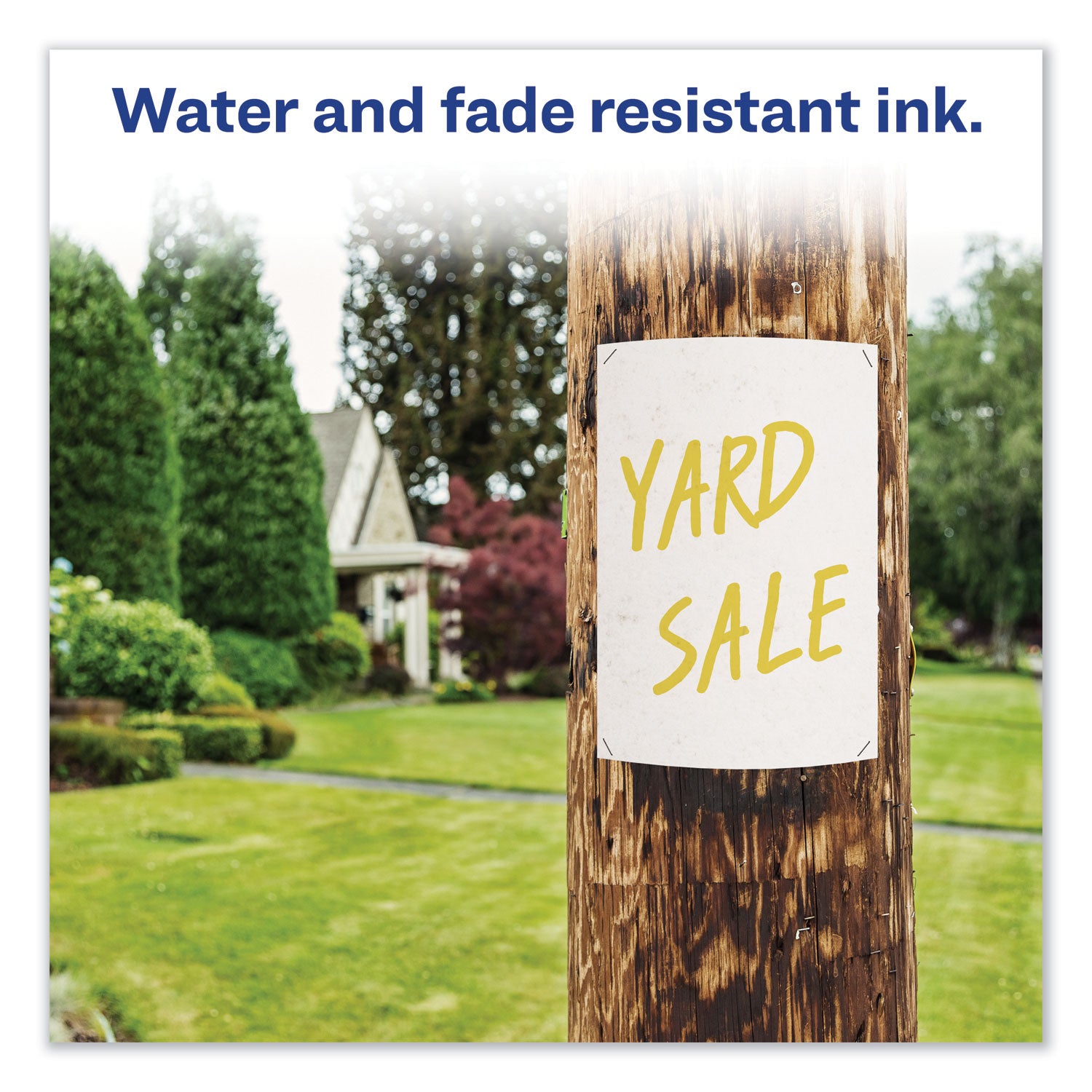 Avery MARKS A LOT Large Desk-Style Permanent Marker, Broad Chisel Tip, Yellow, Dozen (8882) (08882)