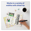 Avery MARKS A LOT Regular Desk-Style Permanent Marker, Broad Chisel Tip, Black, Dozen (7888) (07888)
