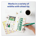 Avery MARKS A LOT Large Desk-Style Permanent Marker, Broad Chisel Tip, Green, Dozen (8885) (08885)