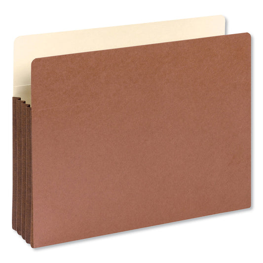 Smead Redrope Drop-Front File Pockets with Fully Lined Gussets, 3.5" Expansion, Letter Size, Redrope, 10/Box (73264)