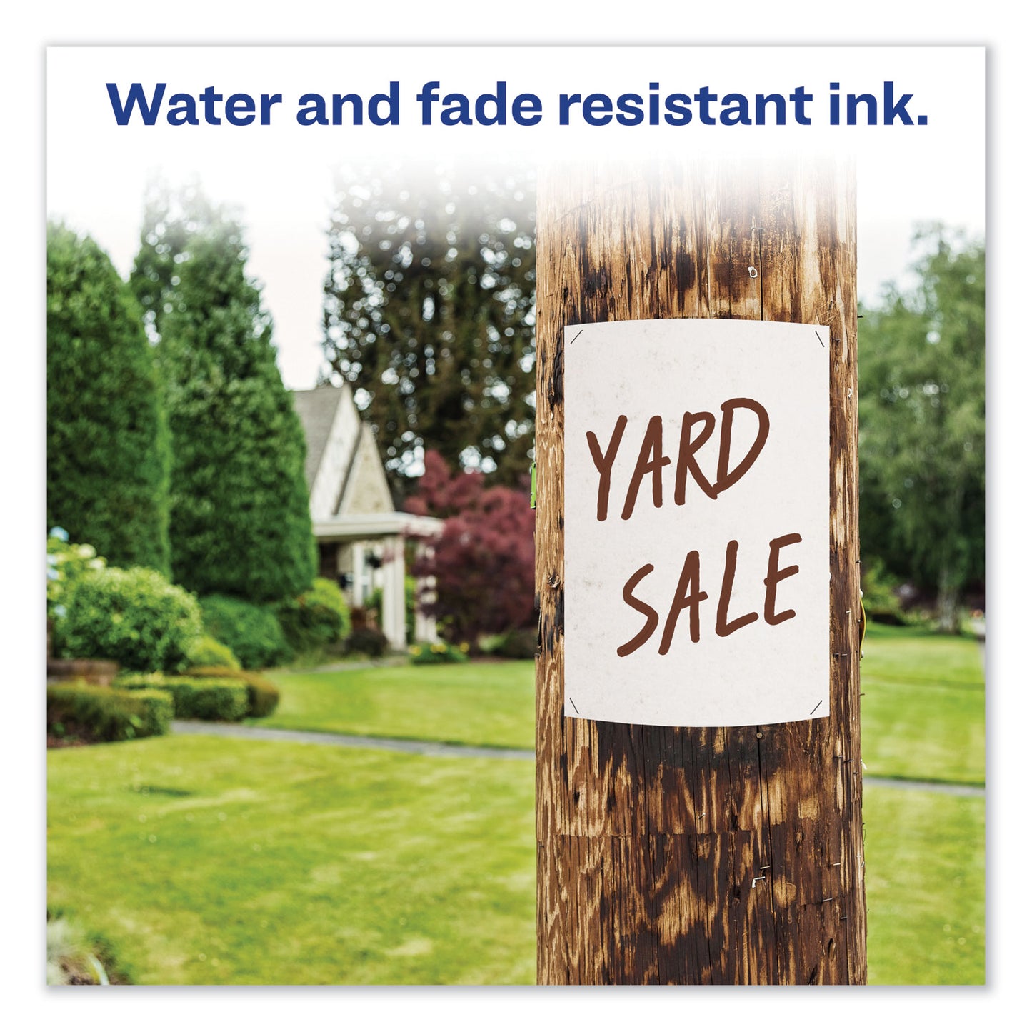 Avery MARKS A LOT Large Desk-Style Permanent Marker, Broad Chisel Tip, Brown, Dozen (8881) (08881)