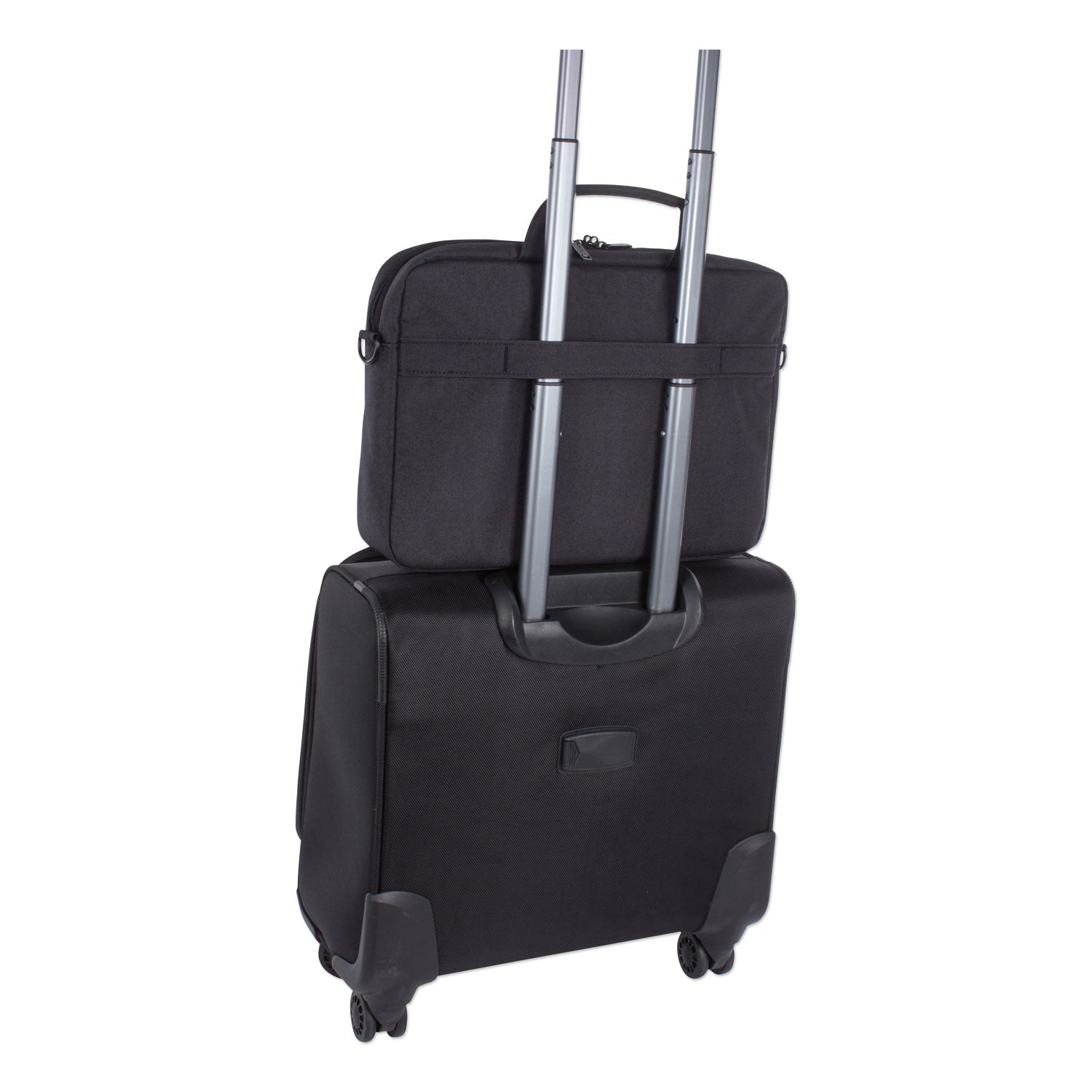 Swiss Mobility Cadence Slim Briefcase, Fits Devices Up to 15.6", Polyester, 3.5 x 3.5 x 16, Charcoal (EXB1010SMCH)