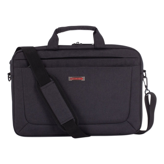 Swiss Mobility Cadence Slim Briefcase, Fits Devices Up to 15.6", Polyester, 3.5 x 3.5 x 16, Charcoal (EXB1010SMCH)