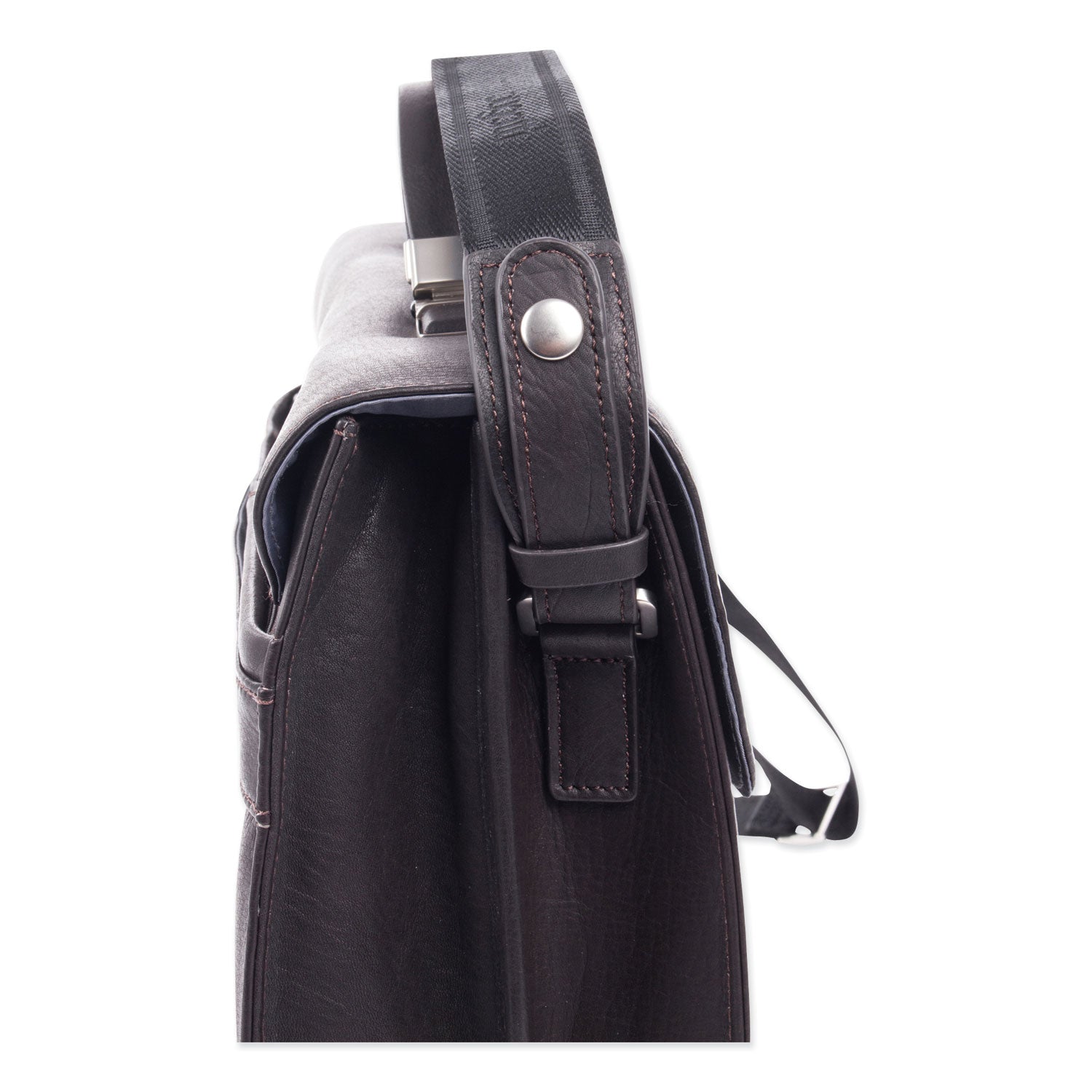 Swiss Mobility Milestone Briefcase, Fits Devices Up to 15.6", Leather, 5 x 5 x 12, Brown (49545802SM)