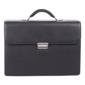 Swiss Mobility Milestone Briefcase, Fits Devices Up to 15.6", Leather, 5 x 5 x 12, Black (49545801SM)