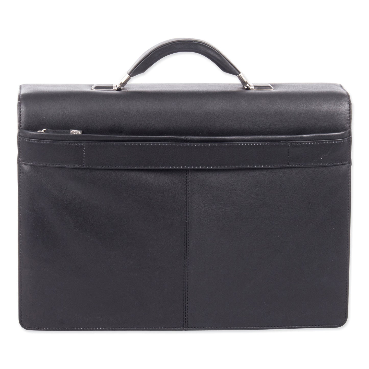 Swiss Mobility Milestone Briefcase, Fits Devices Up to 15.6", Leather, 5 x 5 x 12, Black (49545801SM)