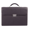 Swiss Mobility Milestone Briefcase, Fits Devices Up to 15.6", Leather, 5 x 5 x 12, Brown (49545802SM)