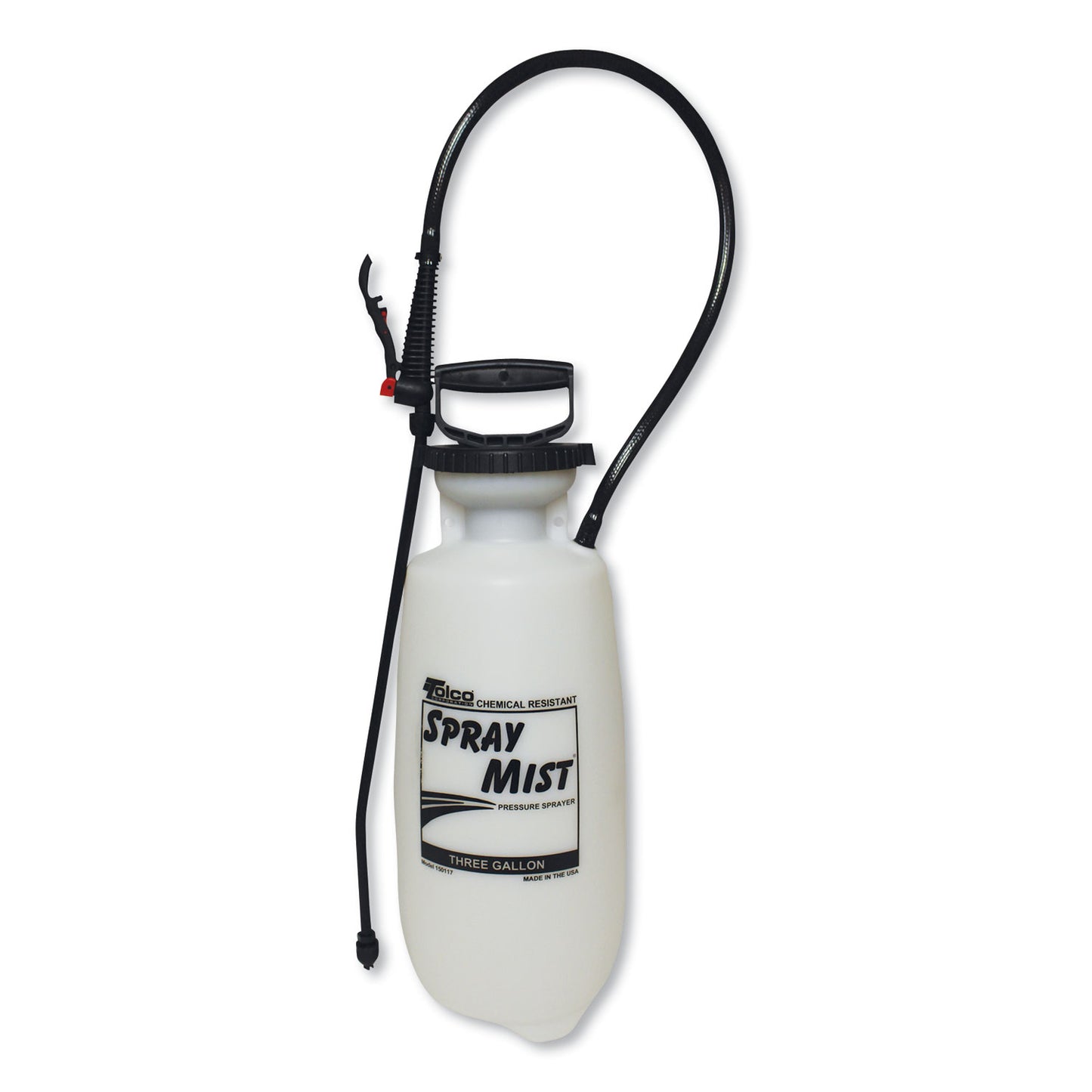 TOLCO Chemical Resistant Tank Sprayer, 3 gal, 0.63" x 30" Hose, White (150013)