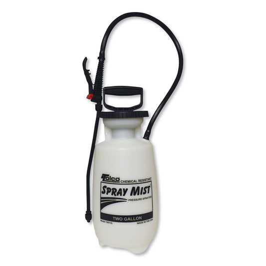 TOLCO Chemical Resistant Tank Sprayer, 2 gal, 0.63" x 28" Hose, White (150012)