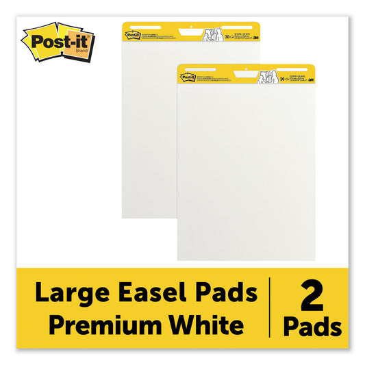 Post-it Vertical-Orientation Self-Stick Easel Pads, Unruled, 25 x 30, White, 30 Sheets, 2/Carton (559)