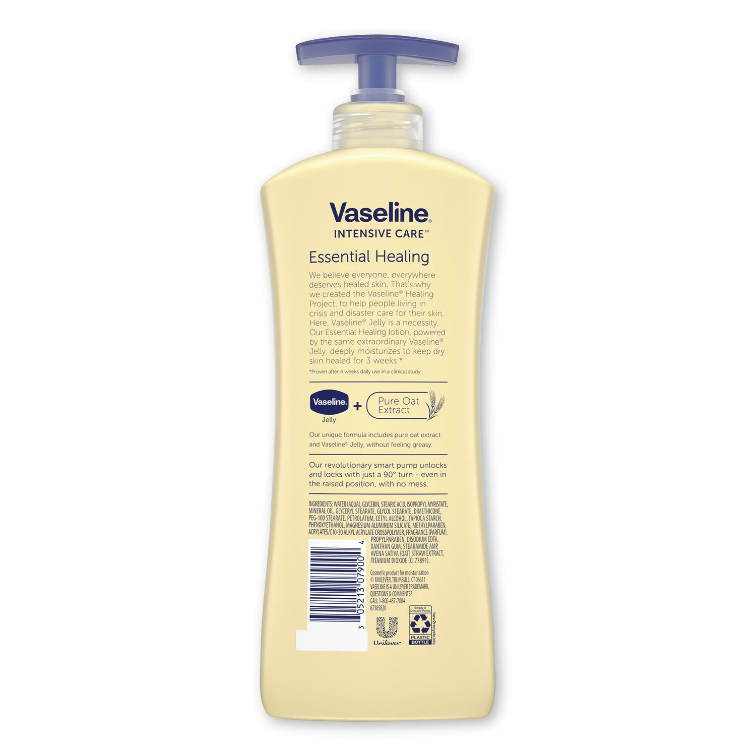 Vaseline Intensive Care Essential Healing Body Lotion, 20.3 oz, Pump Bottle (07900EA)