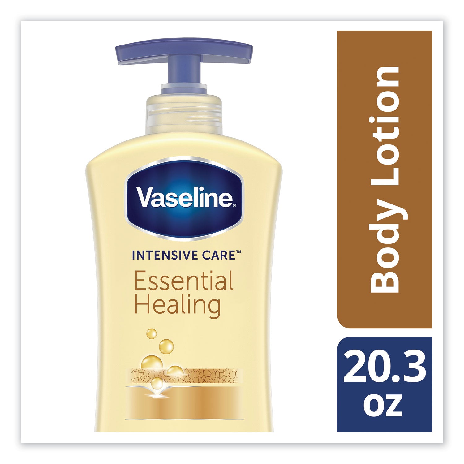 Vaseline Intensive Care Essential Healing Body Lotion, 20.3 oz, Pump Bottle (07900EA)