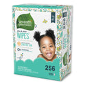 Seventh Generation Free and Clear Baby Wipes, 7 x 7, Refill, Unscented, White, 256/Pack, 3 Packs/Carton (34219CT)